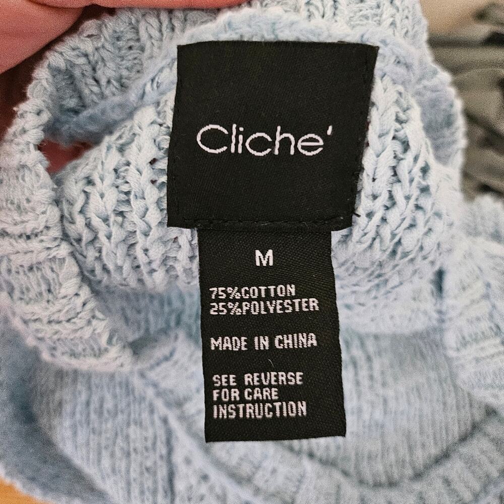 Clich Blue Tape Yarn High Neck Sweater Tank View 5